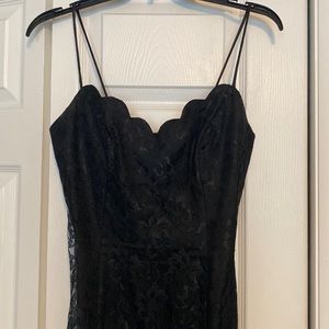 Vintage black lace prom dress